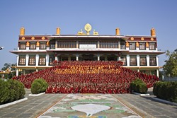 THE MONASTERY:  A piece of Tibet lives in southern India, where the Drepung Gomang Monastery is home to more than 2,000 Tibetan Buddhist monks. - PHOTO COURTESY OF ANET CARLIN