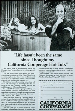 SMART MARKETING:  Branch had a knack for appealing to the right demographic, and when he entered the hot tub business, this ad in Playboy magazine proved to be a winner. - IMAGE COURTESY OF CLIFF BRANCH