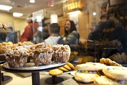GET &rsquo;EM WHILE THEY&rsquo;RE HOT :  Baked goods at the newly opened Panera Bakery and Caf&eacute; are made fresh each night. - PHOTO BY STEVE E. MILLER