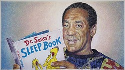 POKE THE BEAR:  Eric Yahnker of Los Angeles loves to play with bold, darkly humorous images surrounding celebrity. His portrait of Bill Cosby, pictured here, will show at Left Field Gallery&rsquo;s RTC presents 21st Century LOLs Vol. 1 through the month of August. - PHOTO COURTESY OF LEFT FIELD GALLERY