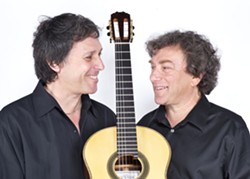 TWO GUITARS :  Steel string virtuoso Peppino D'Agostino (left) plays solo at Coalesce Bookstore on June 21 and again with classical guitarist David Tanenbaum (right) on June 22 at Castoro Cellars Winery. - PHOTO COURTESY OF PEPPINO D'AGOSTINO AND DAVID TANENBAUM