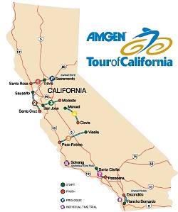 STAGE SAMPLER:  The &ldquo;Tour of California&rdquo; is actually a collection of disconnected stages dotting the state from Santa Rosa to San Diego. - GRAPHIC COURTESY OF THE AMGEN TOUR OF CALIFORNIA
