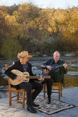 THIRTY YEARS GONE!:  Former Blasters members Dave Alvin and Phil Alvin have teamed up to record their first new studio album in 30 years, a tribute to Big Bill Broonzy, selections from which they&rsquo;ll play June 13 at the Live Oak Music Festival. - PHOTO BY BETH HERZHAFT