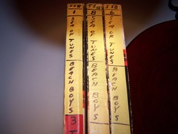 BURIED TREASURE :  These reel-to-reel tapes from a 1964 Beach Boys recording session&mdash;in the possession of Atascadero resident Lance Robison since he was 13 year old&mdash;were sold to Capitol Records last year, the proceeds used to finance Robison&rsquo;s own album, Codependance Beach. - PHOTO COURTESY OF LANCE ROBISON