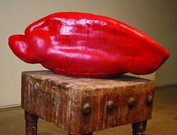 TACO TONGUE :  Sandi Escobar, raised in Los Angeles, casts some of her pieces from her real tongue, a process she described as &ldquo;very, very painful and slobbery.&rdquo; - PHOTO COURTESY OF TIM ANDERSON