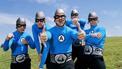SUPERHEROES OF NERD ROCK! :  The Aquabats bring their awesome multimedia show to SLO Brew on Dec. 15. - PHOTO COURTESY OF THE AQUABATS