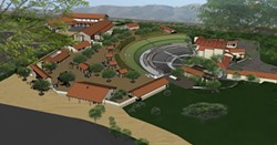 GO BIG OR GO HOME! :  The venue will accommodate 3,300 people, feature a 280-seat restaurant, and boast a 7,100-square-foot backstage area. - RENDERING COURTESY OF VINA ROBLES AMPHITHEATER