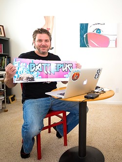THAT'S GRAPHIC:  For DC Comics Colorist Allen Passalaqua, superhuman powers are an everyday matter. On any given day, he could be working on his own illustrations; coloring the graphic novel, 'Battlepug,' which he created with a friend; or shading in Batman&rsquo;s iconic rubber suit. - PHOTO BY KAORI FUNAHASHI