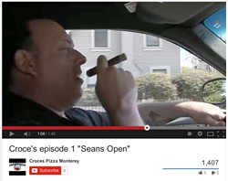 TONY?:  Sean Croce, former owner of the shuttered Enzo&rsquo;s East Coast Eatery in downtown SLO, has helmed other failed businesses, such as Croce&rsquo;s Pizza in Monterey. This screenshot was captured from Croce&rsquo;s promotional video, &ldquo;Seans Open,&rdquo; which recreates the opening to The Sopranos. - IMAGE CAPTURED FROM YOUTUBE