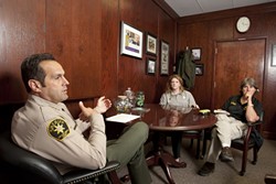 COMMUNICATION IS KEY :  Sheriff Ian Parkinson, Denise Braun, and Cathy Bianchi work together to create better communication between SLO County Mental Health Services and the Sheriff&rsquo;s Department. - PHOTOS BY STEVE E. MILLER