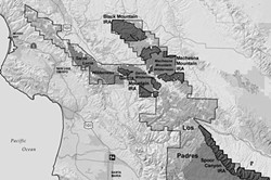 WILDERNESS OR DEVELOPMENT? :  The U.S. Forest Service has come up with various alternatives for local Inventoried Roadless Areas (IRA) in the Los Padres National Forest. - IMAGE COURTESY OF U.S. FOREST SERVICE