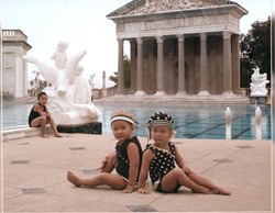 DAY BY DAY :  Very young models posed around the county to help raise money for Friends of Hearst Castle. - PHOTO COURTESY OF DUSTY KENNEDY/FRIENDS OF HEARST CASTLE