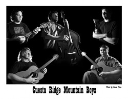 THE BOYS ARE BACK IN TOWNS :  The Cuesta Ridge Mountain Boys bring their badass bluegrass to the Arroyo Grande Village Summer Concert Series on Aug. 12 and SLO's Downtown for Grass Roots Night on Aug. 14. - PHOTO BY ADAM PAINE