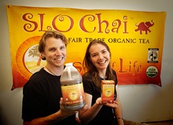 EASY BEIN' GREEN :  SLO Chai owners Joel and Tamra Pace bring organic fair trade teas to SLO County and beyond. - PHOTO BY JESSE ACOSTA