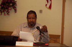 IF A PRINCE WISHES TO ACHIEVE ... :  CSD board member Prince Frazier might feel a bit out of focus these days. The oft-maligned director is often the recipient of jabs issued by the community and even fellow board members. - PHOTO BY JESSE ACOSTA