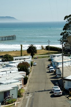 AFFORDABLE HOUSING :  Bella Vista in Cayucos is just one of many mobile-home parks in San Luis Obispo County. Thousands of county residents have found housing they can afford in well-located mobile-home parks, some of which are under threat of converting to other uses. - PHOTO BY JESSE ACOSTA