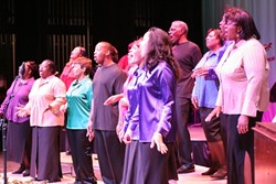 GET RIGHT WITH GOD :  The House of Prayer Gospel Choir will provide uplifting songs on July 15 at the Rotary Bandstand on the Village Green in the Historic Village of Arroyo Grande, along with the Gold Coast Chorus. - PHOTO COURTESY OF HOUSE OF PRAYER GOSPEL CHOIR