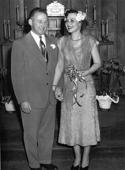 CHRISTMAS BRIDE:  Alex and Phyllis Madonna were married on Dec. 28, 1949 at the Little Church of the West in Las Vegas.