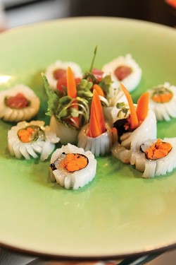 HERE, FISHY, FISHY :  Sushiya serves up tantalizing fish in a variety of colorful ways. - PHOTO BY STEVE E. MILLER