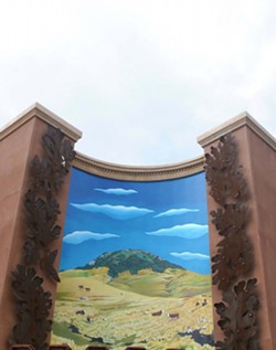 VERISIMILITUDE:  When the Marsh Street Parking Garage blotted out the view of Cerro San Luis from the corner of Morro and Pacific streets, artists Carol Paulson and Stephen Plowman decided to create &acirc;&euro;&oelig;Magic Sister,&acirc;&euro;? a mural that recreates the view in paint. - GLEN STARKEY