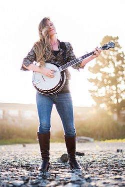 BANJO BABE:  Santa Margarita-based banjoist and songstress Erin Inglish plays a free Tooth & Nail Winery concert on July 22. - PHOTO COURTESY OF ERIN INGLISH
