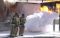 CONTAMINATION:  Thousands of gallons of chemical foam has been used by the military to train soldiers to fight fires at military installations, including those located in SLO and Santa Barbara counties. Now, the EPA worries that the practice caused possibly harmful chemicals to leach into the soil and groundwater. - PHOTO COURTESY OF THE U.S. DEPARTMENT OF DEFENSE