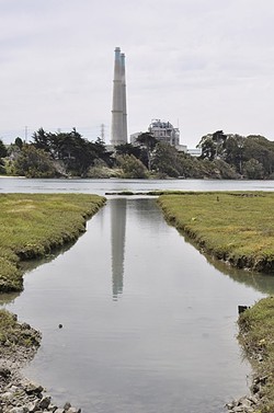 ICONS:  It wouldn&rsquo;t be Moss Landing without that pair of smokestacks soaring above the Elkhorn Slough. Those mark the beginning of an up-close tour of area wildlife. - PHOTO BY CAMILLIA LANHAM