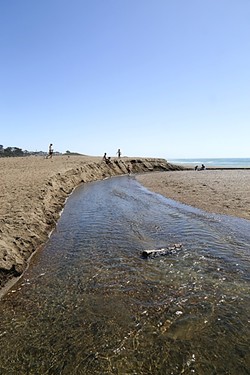 CONNECTION:  Runoff from George Kendall&rsquo;s property on Santa Rosa Creek Road eventually ends up in the estuary on San Simeon State Beach and flows into the ocean. - PHOTO BY DYLAN HONEA-BAUMANN