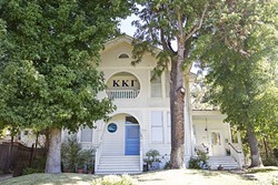 QUIET DOWN:  Complaints from a SLO resident about the Kappa Kappa Gamma sorority house on Osos Street raise questions about how Cal Poly Greek life meshes with residential neighborhoods. - PHOTO BY JAYSON MELLOM