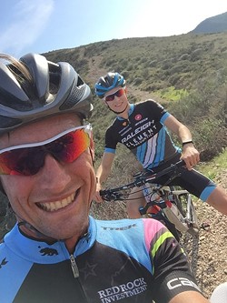 LIKE FATHER, LIKE SON:  Lance and Sean Haidet enjoy a ride at Monta&ntilde;a de Oro over Thanksgiving 2016. - PHOTO COURTESY OF JAANN HAIDET