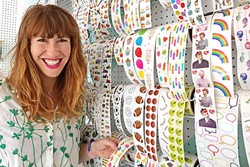 CHEEKY:  Pipsticks is filled wall to wall with all the stickers you could dream of, thanks to Maureen V&aacute;zquez, who turned a childhood pastime into a store on Monterey Street in SLO. - PHOTO BY KAREN GARCIA