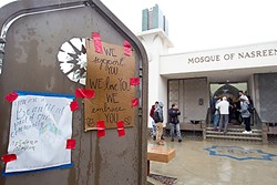 INCLUSIVE:  Members from the SLO community have left notes of support and love for their Muslim neighbors. - PHOTO BY JAYSON MELLOM