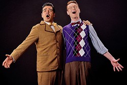 A COMEDY OF ERRORS:  In Lend Me a Tenor, George Walker (left) plays opera star Tito Merelli, who falls unconscious and is replaced by opera house assistant Max, played by Joe Ogren (right), in order to save the failing venue. In the musical number &ldquo;How &rsquo;Bout Me,&rdquo; Max begs for the opportunity to replace the fallen Merelli. - PHOTO BY LUIS ESCOBAR REFLECTIONS PHOTOGRAPHY STUDIO