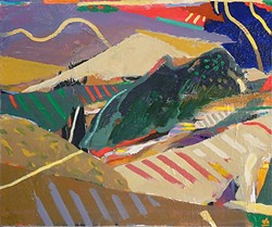 HEAR THOSE HILLS :  Cambria artist Donald Archer sees the rural landscape as a rhythmic patchwork quilt. This piece, 'Valley Rhythms' was inspired by Santa Rosa Creek Road in Cambria. - IMAGE COURESY OF STUDIOS ON THE PARK
