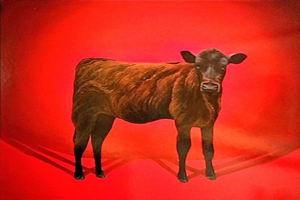 HOW NOW RED COW Artist Nancy Kolliner recently donated the 2000 piece Red Cow to the collection. - IMAGE COURTESY OF THE SAN LUIS OBISPO MUSEUM OF ART