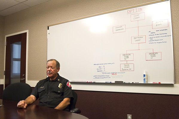 NEW DIRECTION Interim Paso Fire Chief Phil Garcia is helping to steer a restructuring of the Emergency Services Department to add more personnel and eventually build a third fire station. - PHOTO BY JAYSON MELLOM