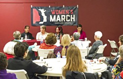 BREAKING BARRIERS In 2018, Women's March SLO is looking to get out the vote for the November elections and help get more local women to run for elected office. They hope events like this one, featuring a panel of local women elected officials, will help them achieve this goal. - FILE PHOTO BY JAYSON MELLOM