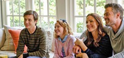 FAMILY BONDS Despite a warm and loving family, Simon (Nick Robinson, left) is still afraid to come out as gay to his little sister Nora (Talitha Bateman) and his parents Emily (Jennifer Garner) and Jack (Josh Duhamel). - PHOTO COURTESY OF FOX 2000 PICTURES