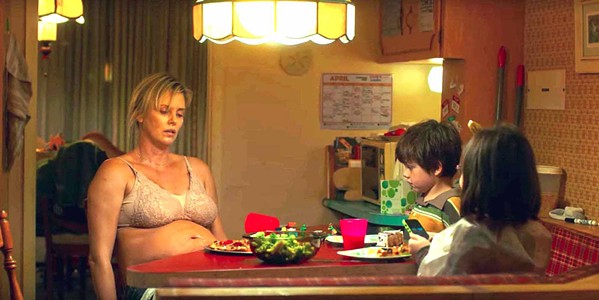EXHAUSTED Marlo (Charlize Theron, who gained nearly 50 pounds for the role), is an overwhelmed mother of three desperately in need of help. - PHOTO COURTESY OF BRON STUDIOS
