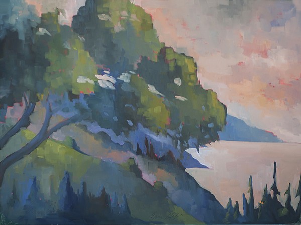 BREATHTAKING The view from Nepenthe in Big Sur is a favorite spot for artist Erin Gafill to capture in pieces like Morning at Nepenthe. - IMAGE COURTESY OF ERIN GAFILL