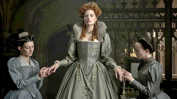 LONG LIVE THE QUEEN Queen Elizabeth I (Margot Robbie) must stave off treachery from both her male advisors and her cousin, Mary Stuart, in Mary Queen of Scots. - PHOTO COURTESY OF FOCUS FEATURES