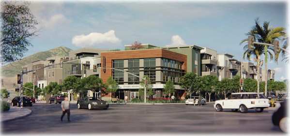 MOVING FORWARD On Jan. 15, the SLO City Council denied an appeal of a proposed four-story, mixed-use development on Foothill Boulevard with 78 housing units. - RENDERING COURTESY OF THE CITY OF SLO