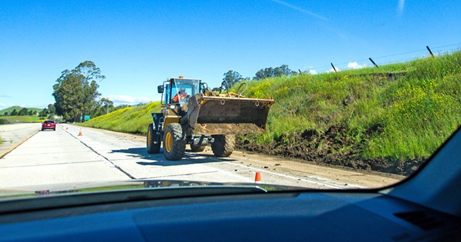 ROAD WARRIORS SLO County residents have been complaining about the poor quality of their roads for years now. They’re so happy to see construction out there that they voted road repair as the best use of taxpayer money. - PHOTO BY JAYSON MELLOM