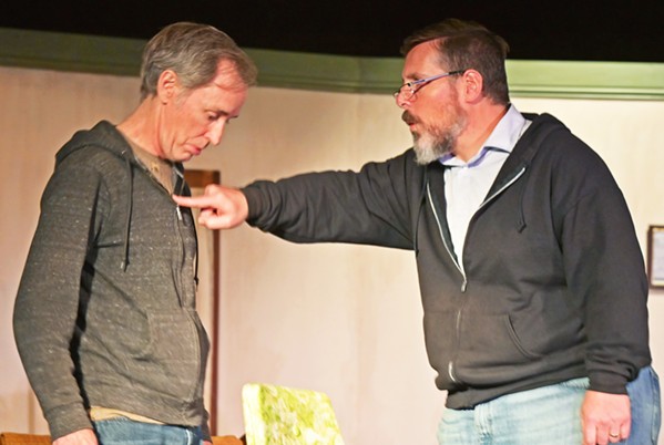 DYSFUNCTIONAL DUO Comedy team Willie Clark (Jonathan Shadrach, left) and Al Lewis (Hank Wethington) rehearse for a reunion performance, but the actors can't get along. - PHOTOS COURTESY OF CAMBRIA CENTER FOR THE ARTS