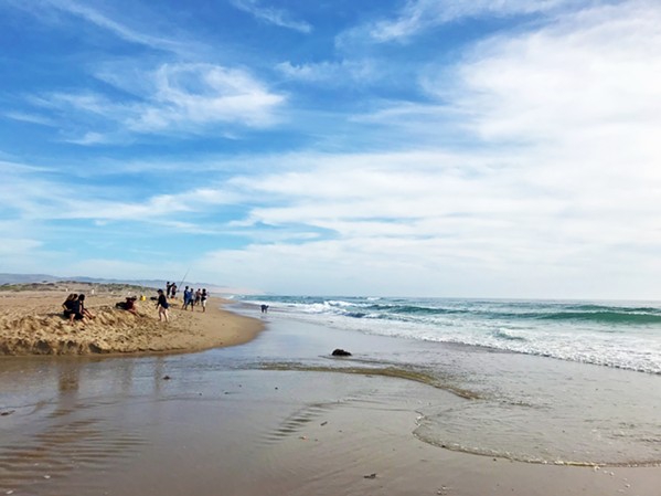 SWEET REWARD A 75-degree beach is the cherry on top of this Oso Flaco Lake walk on June 9. To the south is the Guadalupe-Nipomo Dunes National Wildlife Refuge. - PHOTOS BY PETER JOHNSON