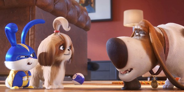 FOUR-LEGGED HEROES The pets are at it again: Snowball (Kevin Heart), Gidget (Jenny Slate), and Pops (Dana Carvey) team up to save their newest neighbor in the New York City, in The Secret Life of Pets 2. - PHOTO COURTESY OF UNIVERSAL PICTURES