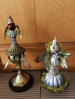 THIS AND THAT Paso Robles artist Kathie Sinor prefers to work in assemblage, making pieces from everyday objects. - PHOTOS COURTESY OF KATHIE SINOR