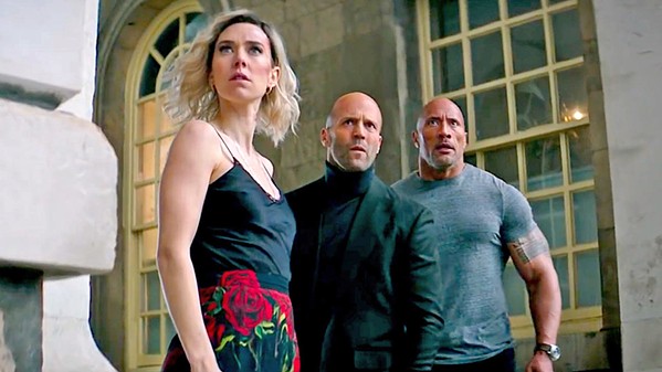 MISMATCHED Hattie (Vanessa Kirby), Deckard (Jason Statham), and Luke (Dwayne Johnson) reluctantly team up to stop a genetically enhanced super villain. - PHOTOS COURTESY OF UNIVERSAL PICTURES