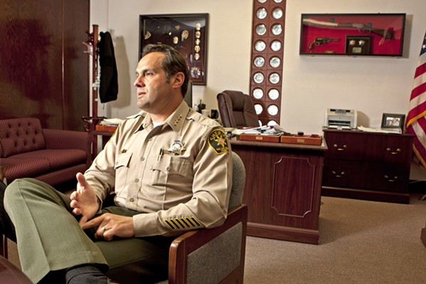 WORKING OVERTIME SLO County Sheriff Ian Parkinson believes a pilot program to hire 12 new deputies will alleviate a spike in overtime costs. - FILE PHOTO BY STEVE E. MILLER