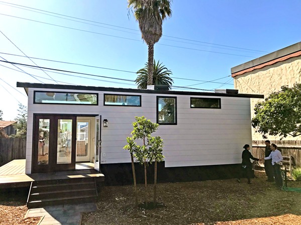 TINY HOUSE ED SmartShare Housing Solutions invites the community to a tiny-house expo Oct. 11&ndash;13 at Madonna Meadows. Attendees will get a chance to tour tiny houses, including this one on Mill Street. - PHOTO BY PETER JOHNSON